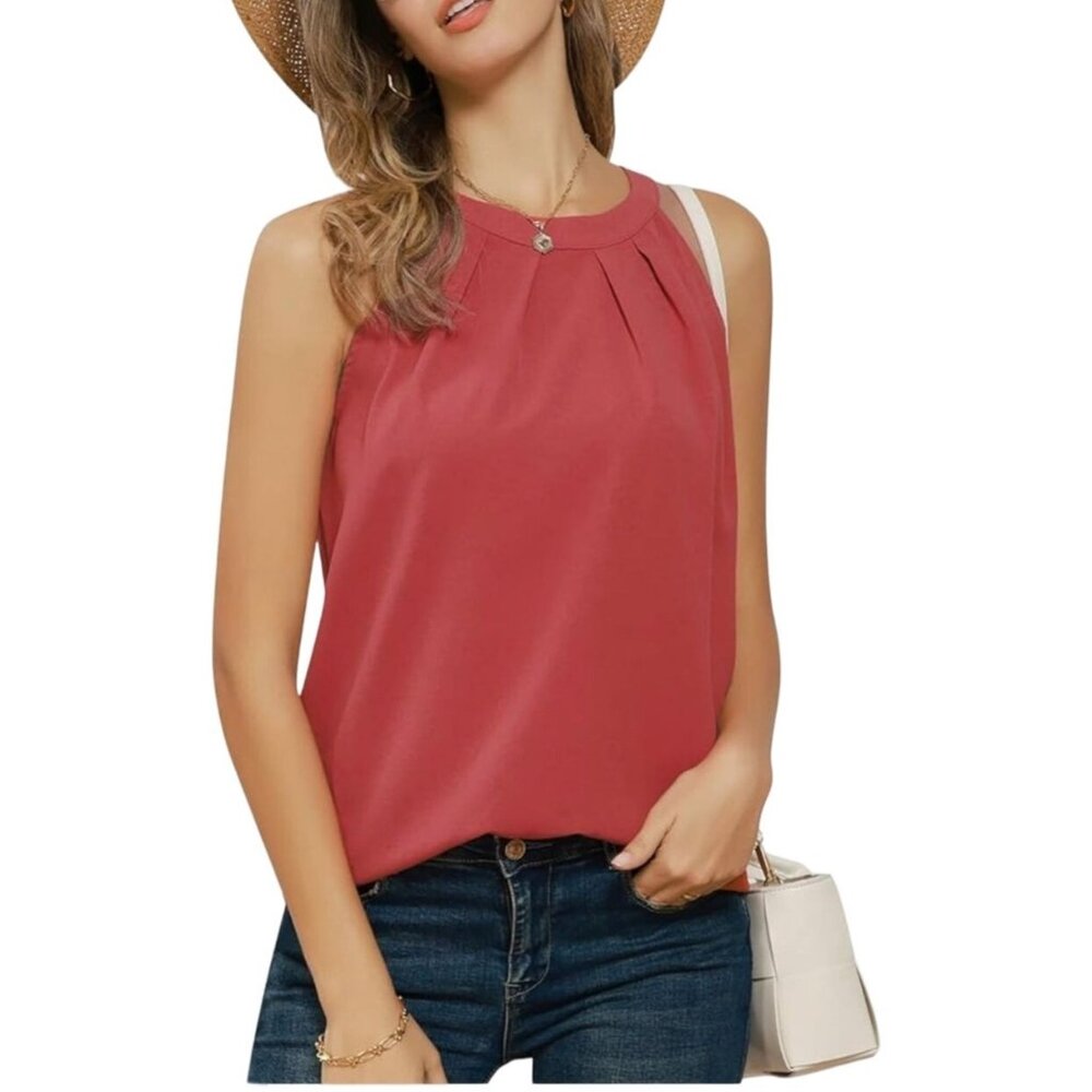 Grace Karin Women's Sleeveless Halter Top Size 2XL Dressy Party Cocktail Casual